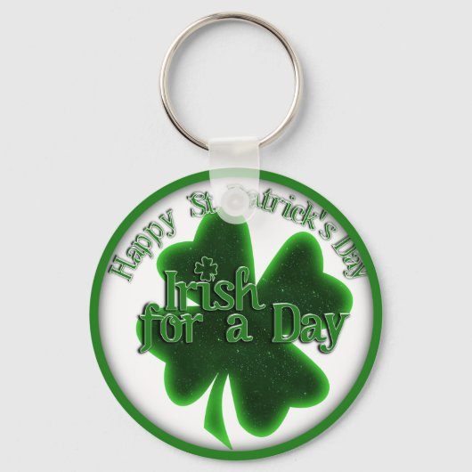 St. Patrick's Day Irish for a Day Sleutelhanger (Voorkant)