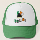 St Patricks Day Irish Funny Cute Drink Beer Trucker Pet (Voorkant)