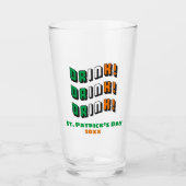 St Patricks Day Irish Funny Drink Beer Pint Glas (Voorkant)