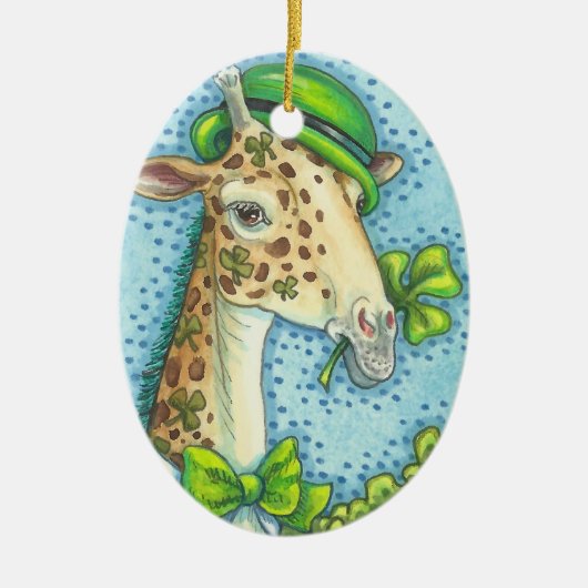 St. Patrick's Day IRISH GIRAFFE CHRISTMAS ORNAMENT (Voorkant)