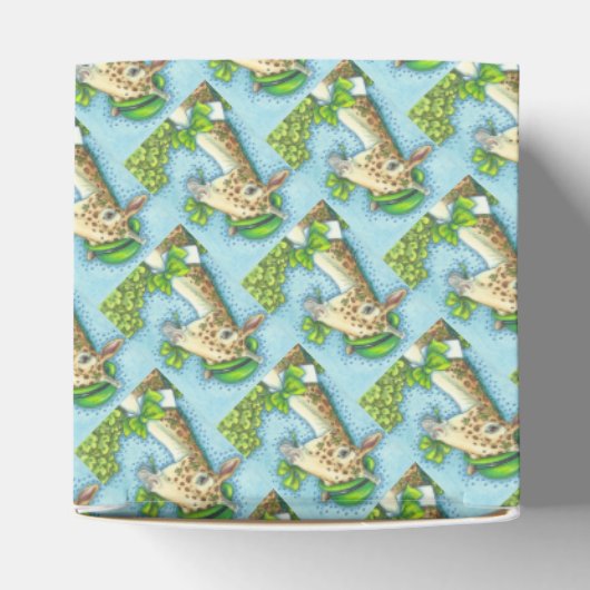 ST. PATRICK'S DAY IRISH GIRAFFE, CLASSIC FAVOR BOX BEDANKDOOSJES (Bovenkant)