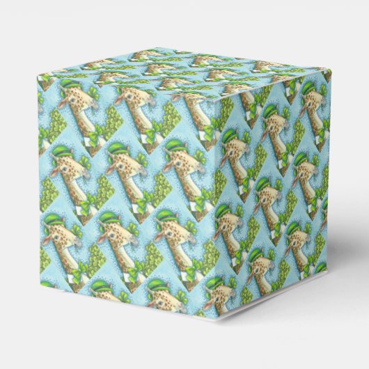 ST. PATRICK'S DAY IRISH GIRAFFE, CLASSIC FAVOR BOX BEDANKDOOSJES (Achterkant)
