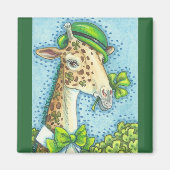 ST. PATRICK'S DAY IRISH GIRAFFE MAGNET Square (Voorkant)