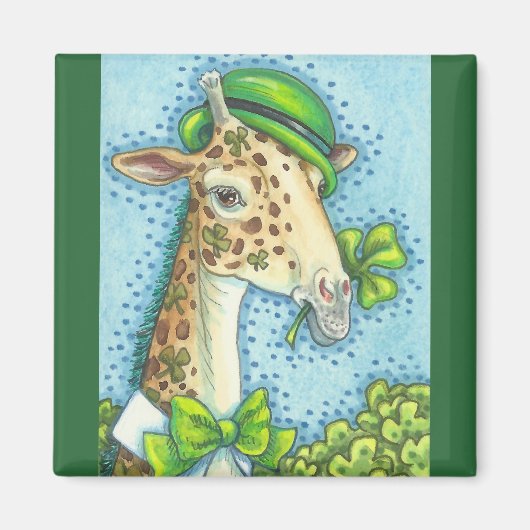 ST. PATRICK'S DAY IRISH GIRAFFE MAGNET Square (Voorkant)