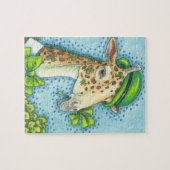 St. Patrick's Day IRISH GIRAFFE & SHAMROCKS PUZZLE Legpuzzel (Horizontaal)