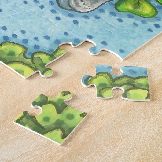 St. Patrick's Day IRISH GIRAFFE & SHAMROCKS PUZZLE Legpuzzel (Zijkant)