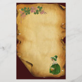 ST PATRICK'S DAY - IRISH GIRL EN SHAMROCKS BRIEFPAPIER (Voorkant)