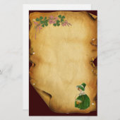 ST PATRICK'S DAY - IRISH GIRL EN SHAMROCKS BRIEFPAPIER (Voorkant / Achterkant)