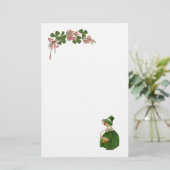 ST PATRICK'S DAY - IRISH GIRL EN SHAMROCKS BRIEFPAPIER (Staand voorkant)
