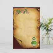 ST PATRICK'S DAY - IRISH GIRL EN SHAMROCKS BRIEFPAPIER (Staand voorkant)