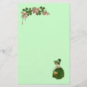 ST PATRICK'S DAY - IRISH GIRL EN SHAMROCKS BRIEFPAPIER (Voorkant)