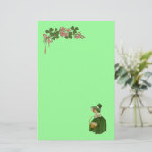 ST PATRICK'S DAY - IRISH GIRL EN SHAMROCKS BRIEFPAPIER (Staand voorkant)