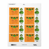 ST PATRICK'S DAY - IRISH GIRL EN SHAMROCKS ETIKET (Full Sheet)