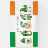 St. Patrick's Day Irish Gnomes Banner (Verticaal)
