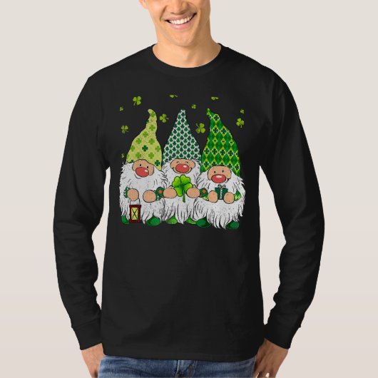 St Patricks Day Irish Gnomes Leprechauns Funky St  T-shirt (Voorkant)