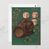  St. Patrick's Day, Irish Good Luck Dice Briefkaart (Voorkant / Achterkant)