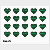 St. Patrick's Day Irish Green Hart Sticker (Vel)