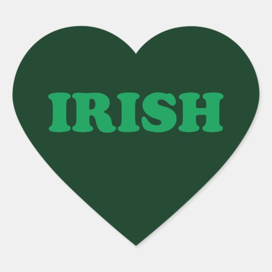 St. Patrick's Day Irish Green Hart Sticker (Voorkant)