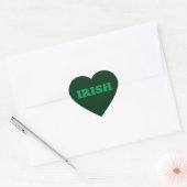 St. Patrick's Day Irish Green Hart Sticker (Envelop)