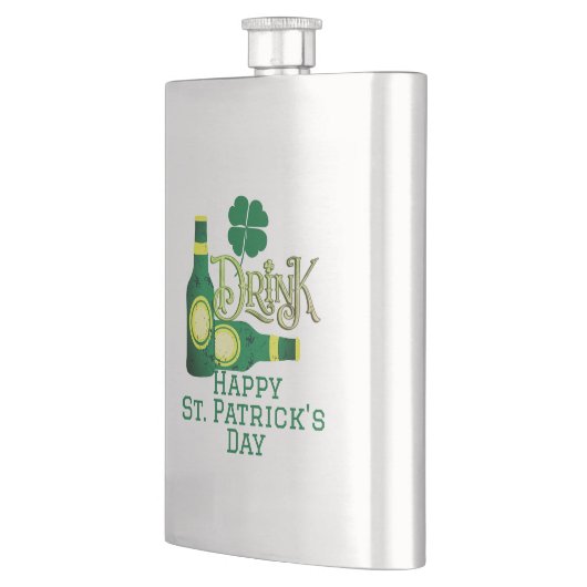 St. Patrick's Day Irish green luck Shamrock Flacon (Links)