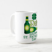 St. Patrick's Day Irish green luck Shamrock Koffiemok (Voorkant links)