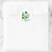 St. Patrick's Day Irish green luck Shamrock Ronde Sticker (Tas)