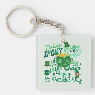 St. Patrick's Day Irish green luck Shamrock Sleutelhanger