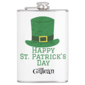 St. Patrick's Day Irish green pet met geluk Shamro Heupfles (Voorkant)