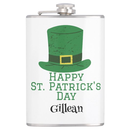 St. Patrick's Day Irish green pet met geluk Shamro Heupfles (Voorkant)