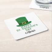 St. Patrick's Day Irish green pet met geluk Shamro Kartonnen Onderzetters (Schuin)