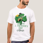St. Patrick's Day Irish green pet met geluk Shamro T-shirt (Voorkant)