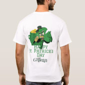 St. Patrick's Day Irish green pet met geluk Shamro T-shirt (Achterkant)