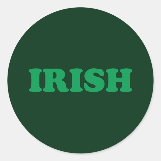 St. Patrick's Day Irish Green Ronde Sticker (Voorkant)