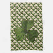 St Patrick's Day Irish Green Shamrock Pattern Theedoek (Verticaal)