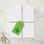 St Patricks Day Irish Green Shamrock Succes Cadeaulabel (Met Touw)