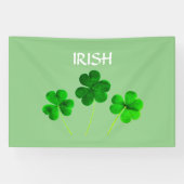 St Patrick's Day Irish Green Shamrock verlaat 2025 Spandoek (Horizontaal)