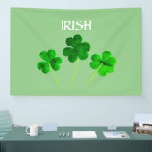 St Patrick's Day Irish Green Shamrock verlaat 2025 Spandoek (Beurs)