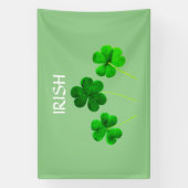 St Patrick's Day Irish Green Shamrock verlaat 2025 Spandoek (Verticaal)