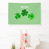 St Patrick's Day Irish Green Shamrock verlaat 2025 Spandoek (Insitu)