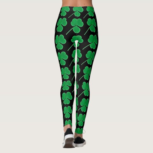 St. Patrick's Day | Irish Green Shamrocks Pattern Leggings (Achterkant)
