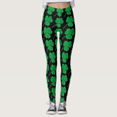 St. Patrick's Day | Irish Green Shamrocks Pattern Leggings (Voorkant)