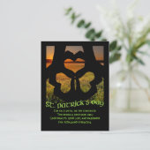 St. Patrick's Day Irish Hand Heart Shamrock geplaa Briefkaart (Staand voorkant)