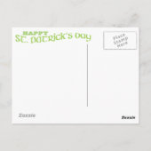 St. Patrick's Day Irish Hand Heart Shamrock geplaa Briefkaart (Achterkant)
