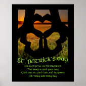 St. Patricks Day Irish Hand Heart Shamrock S Poste Poster (Voorkant)