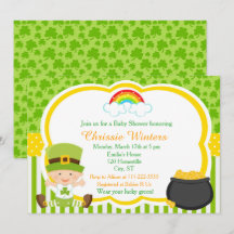 St Patrick's Day Irish Holiday Baby shower