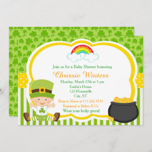 St Patrick's Day Irish Holiday Baby shower Kaart