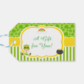 St Patrick's Day Irish Holiday Boy Baby shower Cadeaulabel (Achterkant Horizontaal)