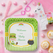 St Patrick's Day Irish Holiday Boy Baby shower Papieren Bordje (Feest)