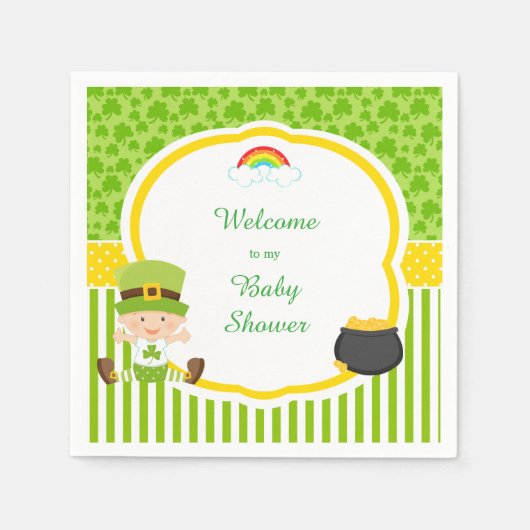 St Patrick's Day Irish Holiday Boy Baby shower Servet (Voorkant)