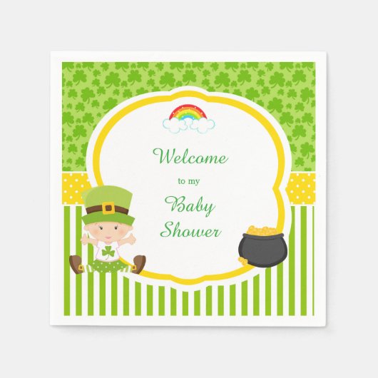 St Patrick's Day Irish Holiday Girl Baby shower Servet (Voorkant)